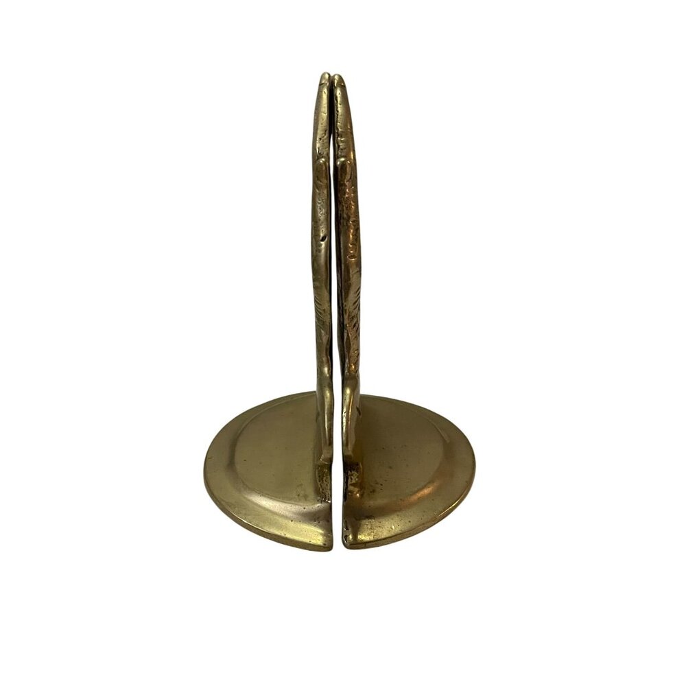 Vintage Brass Praying Hands Book Ends Used MCM - Picture 15 of 16